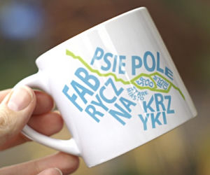 Kubek z dzielnicami Wrocławia
