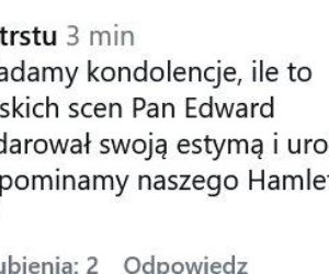Linde-Lubaszenko nie żyje - gwiazdy i aktorzy wylewają łzy!