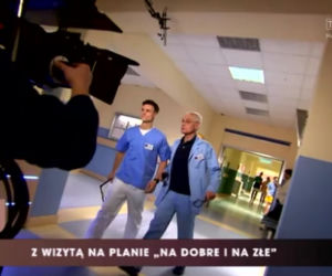 Pytanie na śniadanie. Mateusz Damięcki i Dariusz Jakubowski na planie Na dobre i na złe