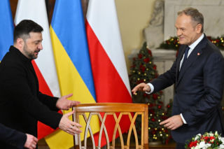 Tusk do Zełenskiego w Warszawie: Jesteś bohaterem Polski