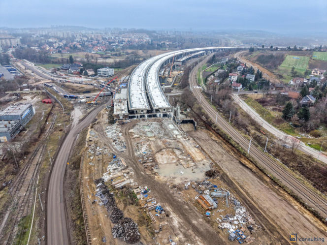 Budowa węzła Mistrzejowce na S7 w Krakowie