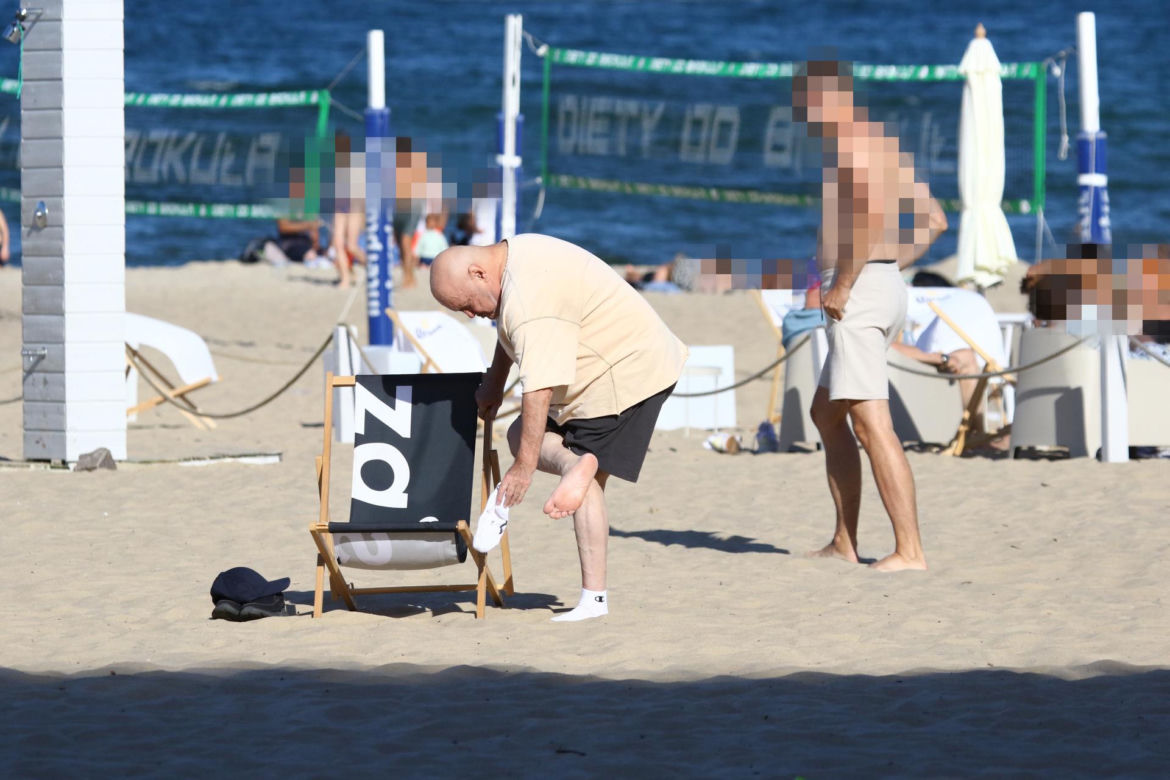Marian Lichtman na plaży