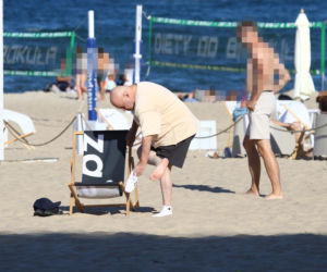 Marian Lichtman na plaży