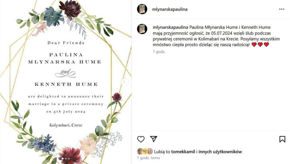 Paulina Młynarska wzięła ślub