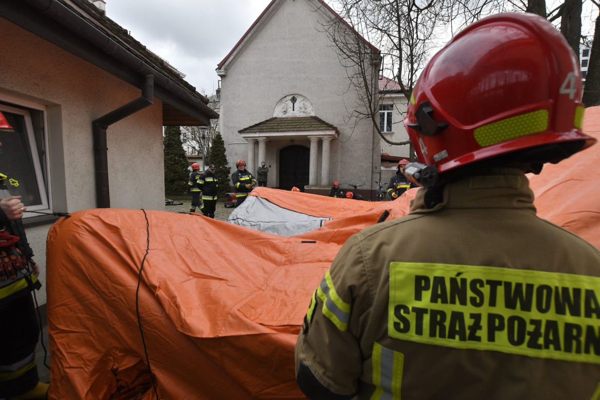 Ćwiczenia w szpitalu wolskim w przeciwdziałaniu rozprzestanianiu się koronawirusa