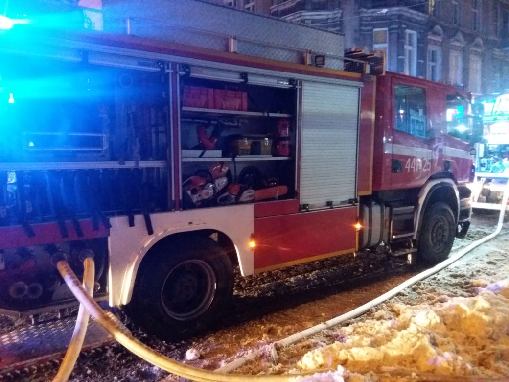 Pożar mieszkania na Wybickiego w Grudziądzu