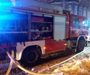 Pożar mieszkania na Wybickiego w Grudziądzu