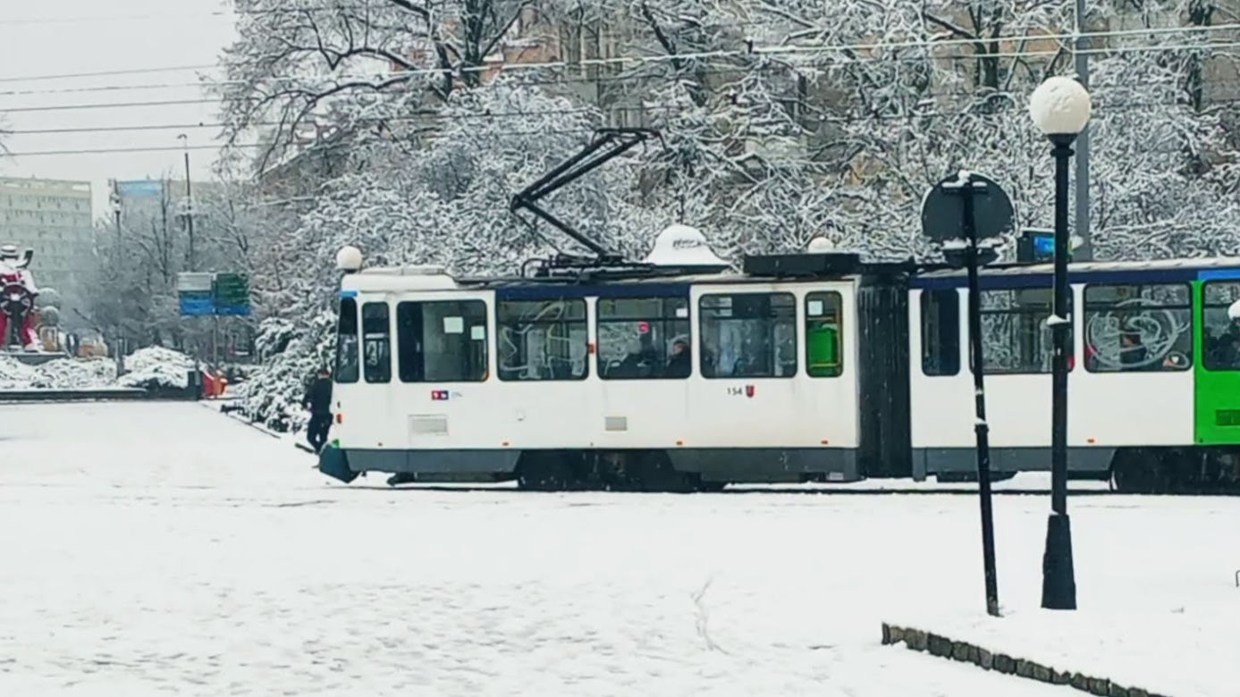 Pierwszy śnieg w Szczecinie