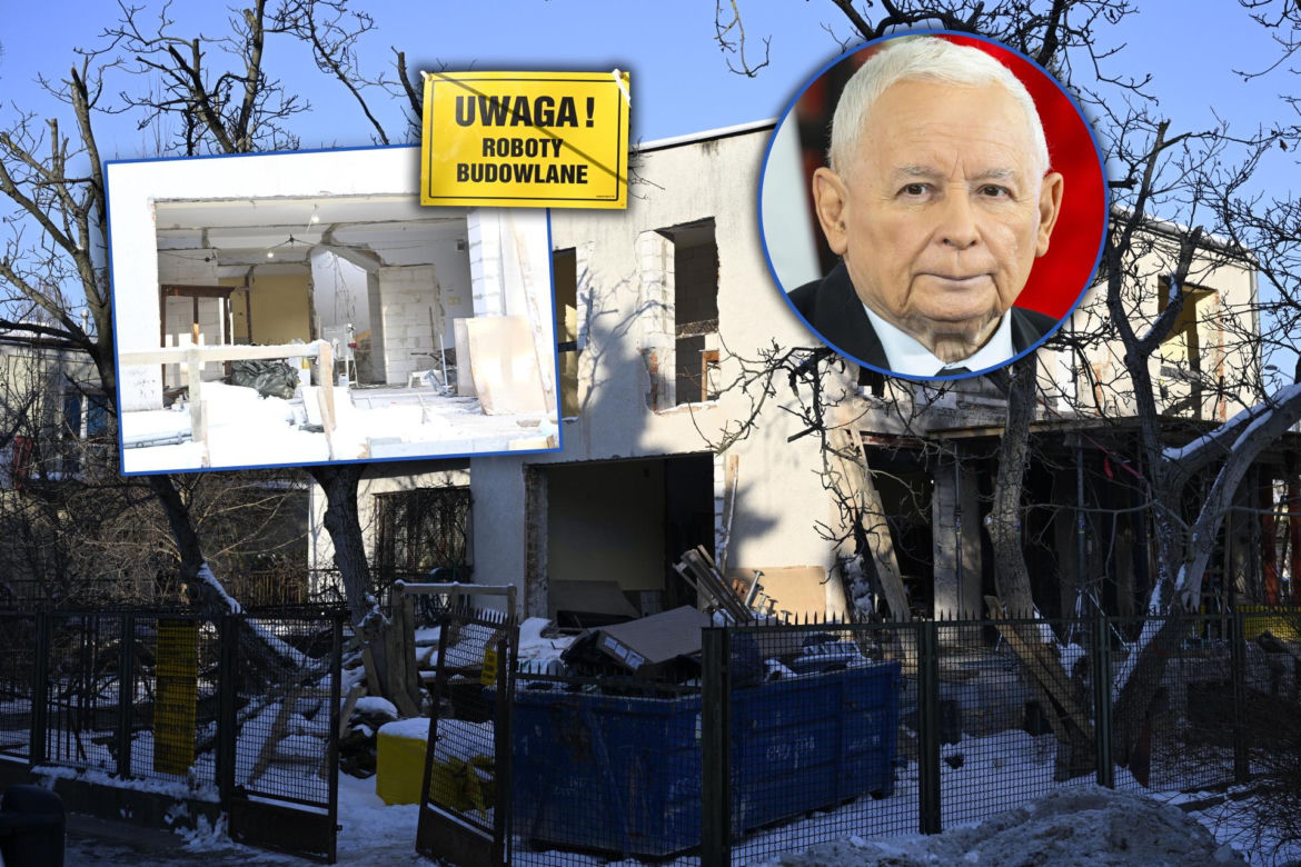Kaczyńskiego nie ma w domu, a sąsiedzi rozwalają ściany