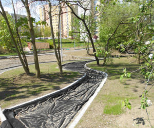 Park Majowe przed końcem budowy