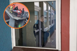 Zaatakował nożem i zabarykadował się w zakładzie krawieckim! Mamy nagranie z miejsca dramatu