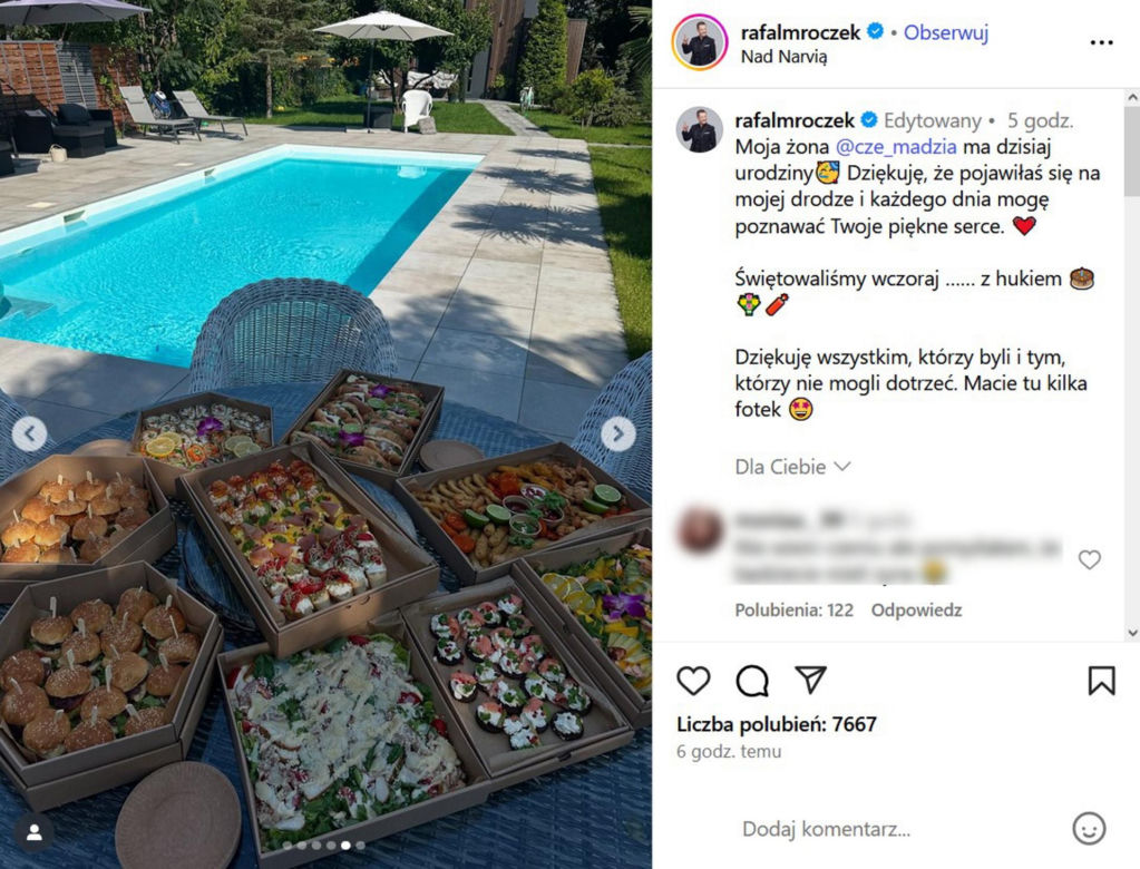 Urodziny żony Rafała Mroczka na bogato