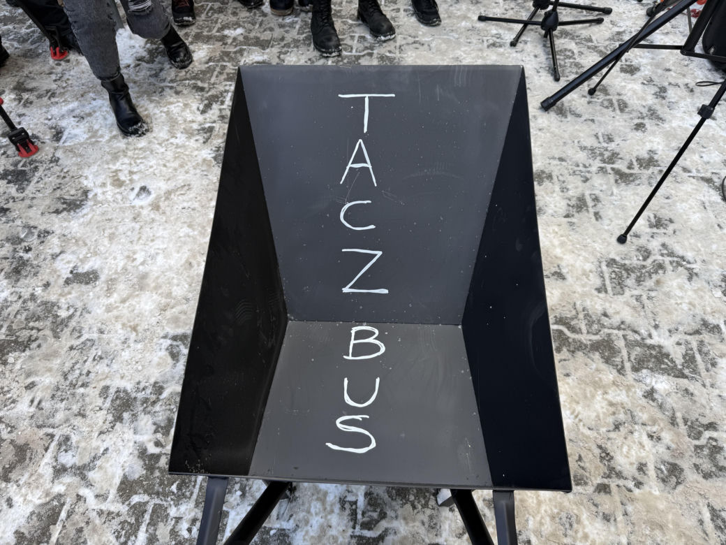 Protest przeciw Stefie Czystego Transportu w Krakowie