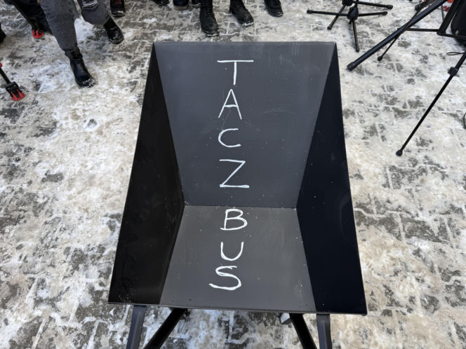 Protest przeciw Stefie Czystego Transportu w Krakowie