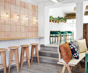 Wnętrze ekologicznej restauracji w Norwegii