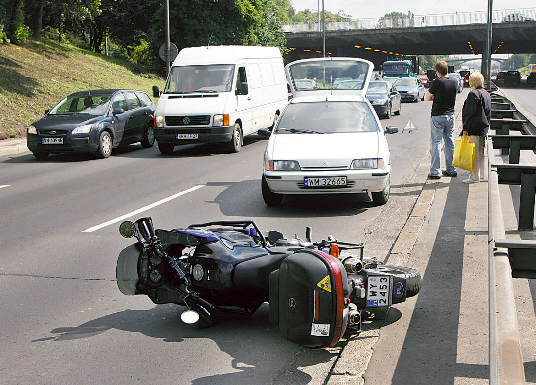 Upadek z motocykla