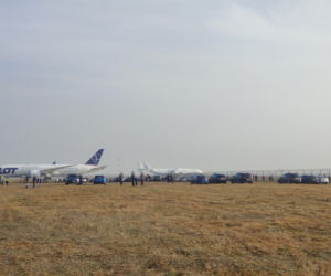 Tłumy na lotnisku w Jasionce.  Obserwowali An-225 Mrija [ZDJĘCIA]