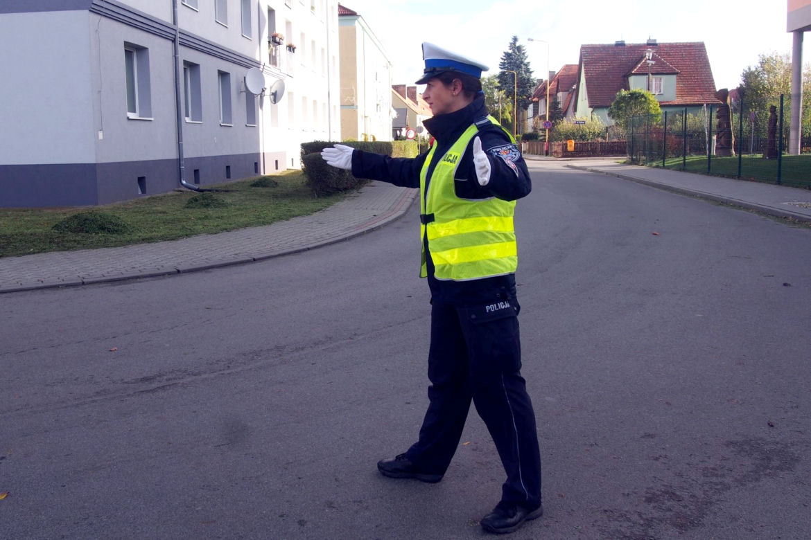 Część jezdni zamknięta