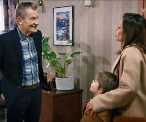Barwy szczęścia, odc. 2282. Stefan (Krzysztof Kiersznowski), Kasia (Katarzyna Glinka), Ksawery (Bartosz Gruchot)