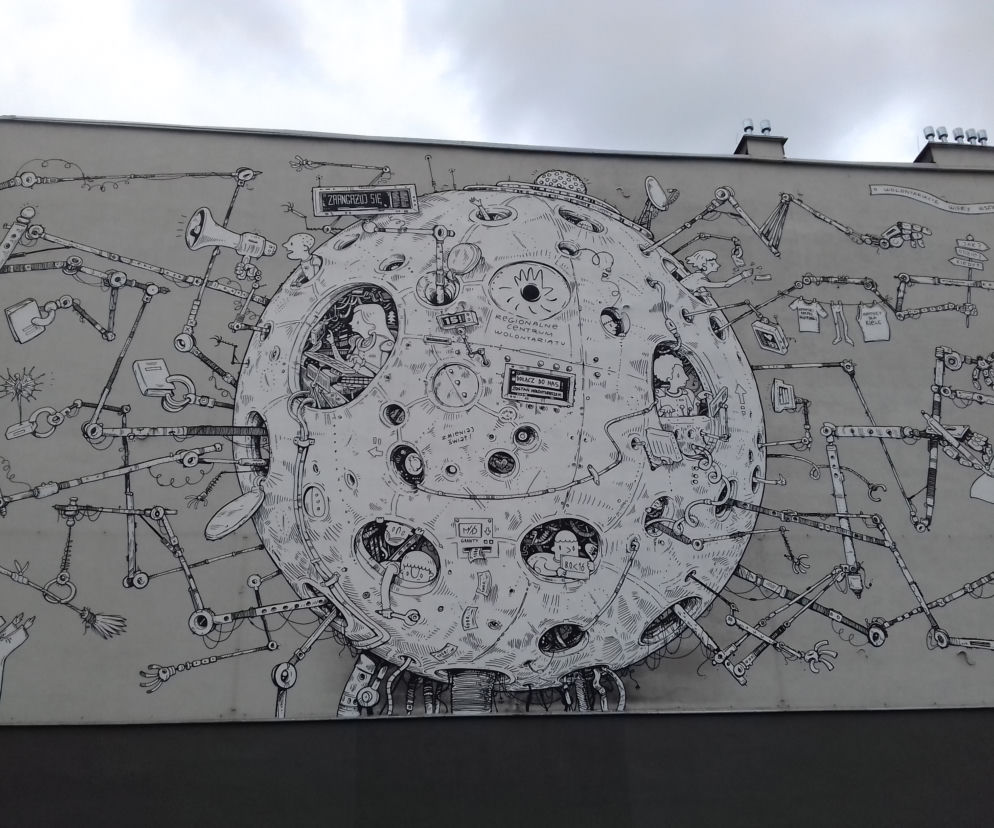 Mural o wolontariacie w Kielcach
