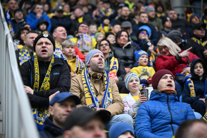 Arka Gdynia - Widzew Łódź: Zdjęcia kibiców i zawodników z meczu 25. kolejki PKO BP Ekstraklasy