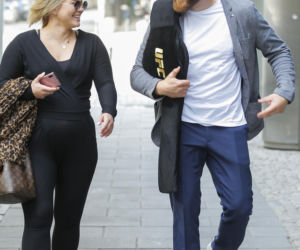 Jan Błachowicz z partnerką i synem