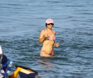 Anna Czartoryska-Niemczycka na plaży
