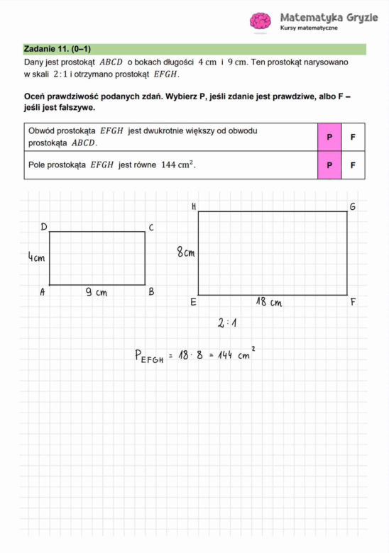 Próbny egzamin ósmoklasisty 2026 - MATEMATYKA. Poprawne odpowiedzi