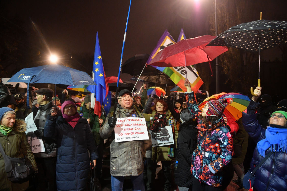 Protest pod domem Jarosława Kaczyńskiego