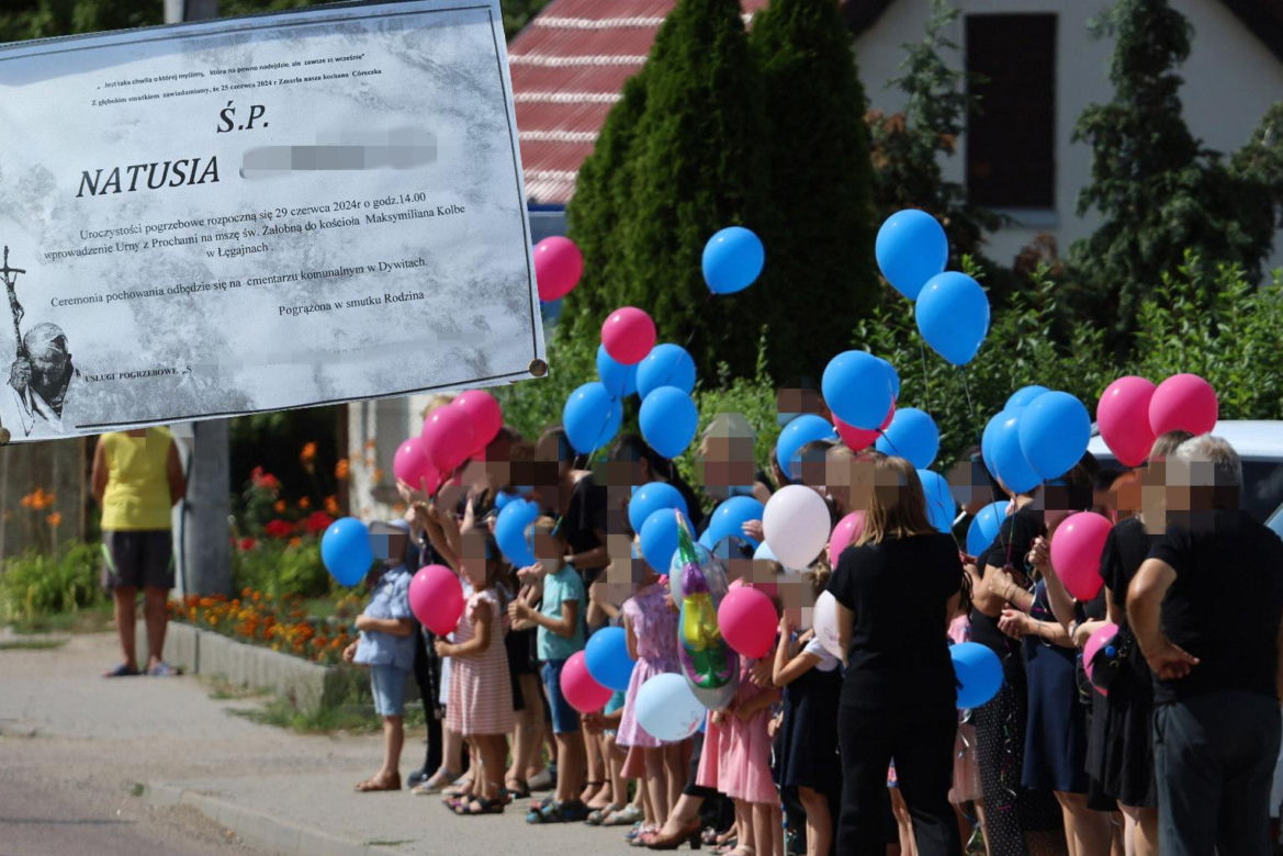 Kolorowe balony wzbiły się prosto do nieba. Wzruszający gest na pogrzebie 7-letniej Natusi