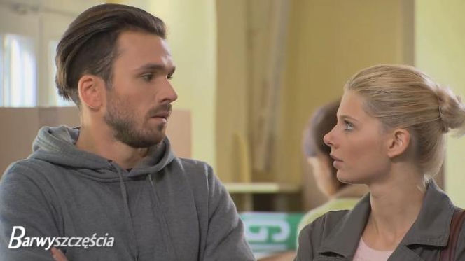 Barwy szczęścia odc. 1086. Iwona (Izabela Zwierzyńska), Alek (Krzysztof Wach)
