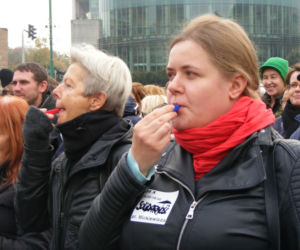 Czarny i biały protest w Poznaniu