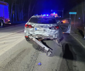 Wypadek na DK 25. W Tryszczynie zderzyły się trzy osobówki [ZDJĘCIA]