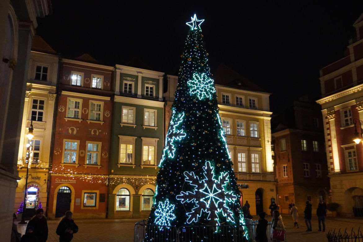 Poznań na wieczór przed Wigilią