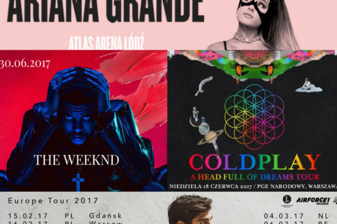 Koncerty 2017 w Polsce: kto wystąpi? Ariana Grande, The Weeknd, Alan Walker i inni