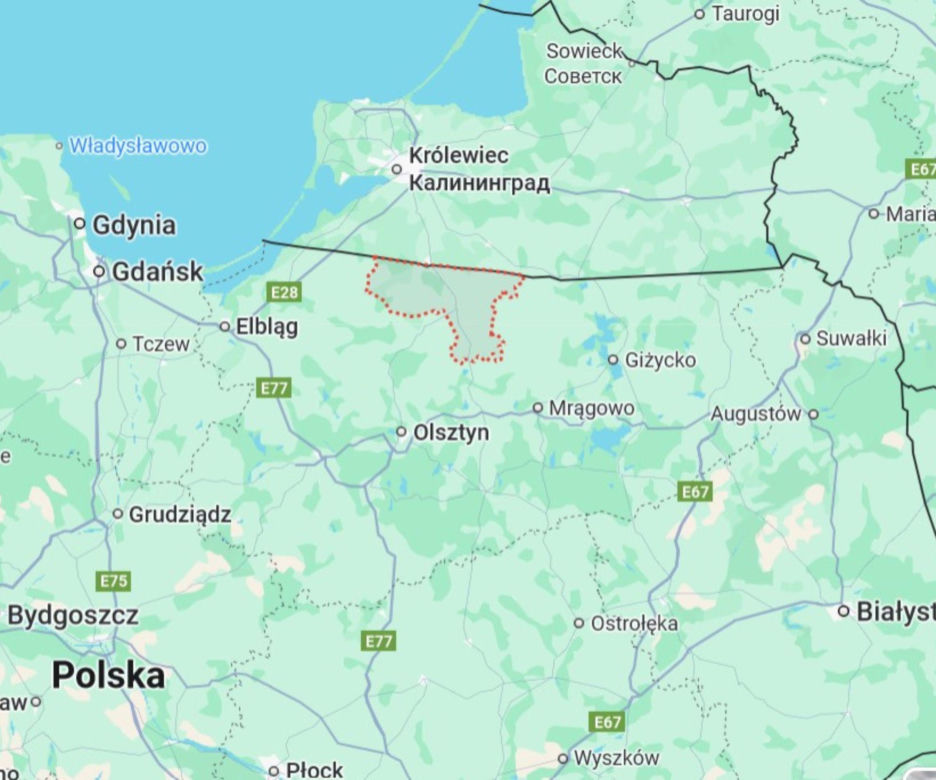 1. powiat bartoszycki - 16,4 proc.