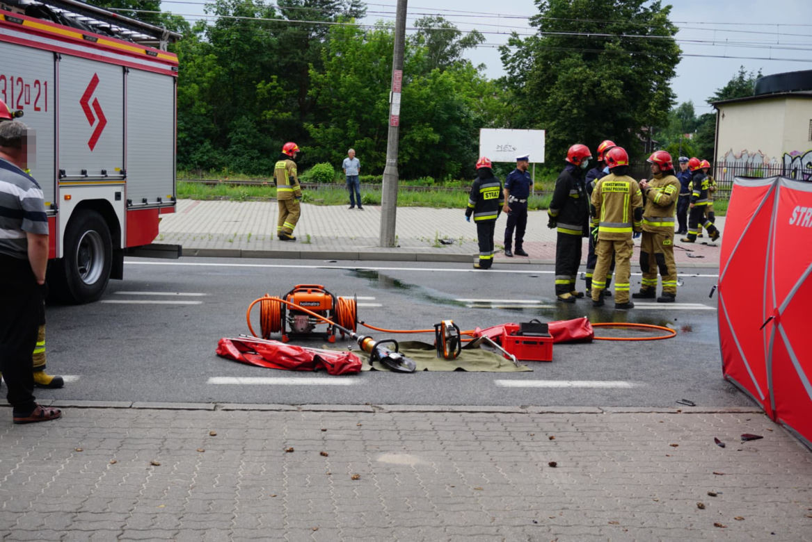 Śmiertelny wypadek z udziałem motocyklisty w Radości