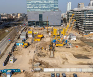 Budowa wieżowca AFI Tower w kompleksie Towarowa22