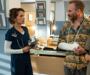 Na dobre i na złe odc. 975. Julka Burska (Aleksandra Hamkało), Bartłomiej (Krzysztof Ogłoza), Agnieszka (Justyna Orzechowska