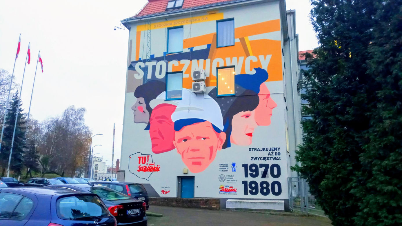 Mural na rocznicę Szczecińskiego Grudnia 1970