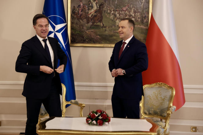 Rutte na spotkaniu z Nawrockim