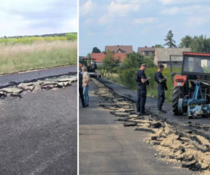 Rolnik zaorał asfalt i narobił sobie kłopotów. ZDM podsumował straty