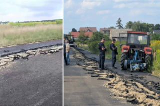 Rolnik zaorał asfalt i narobił sobie kłopotów. ZDM podsumował straty