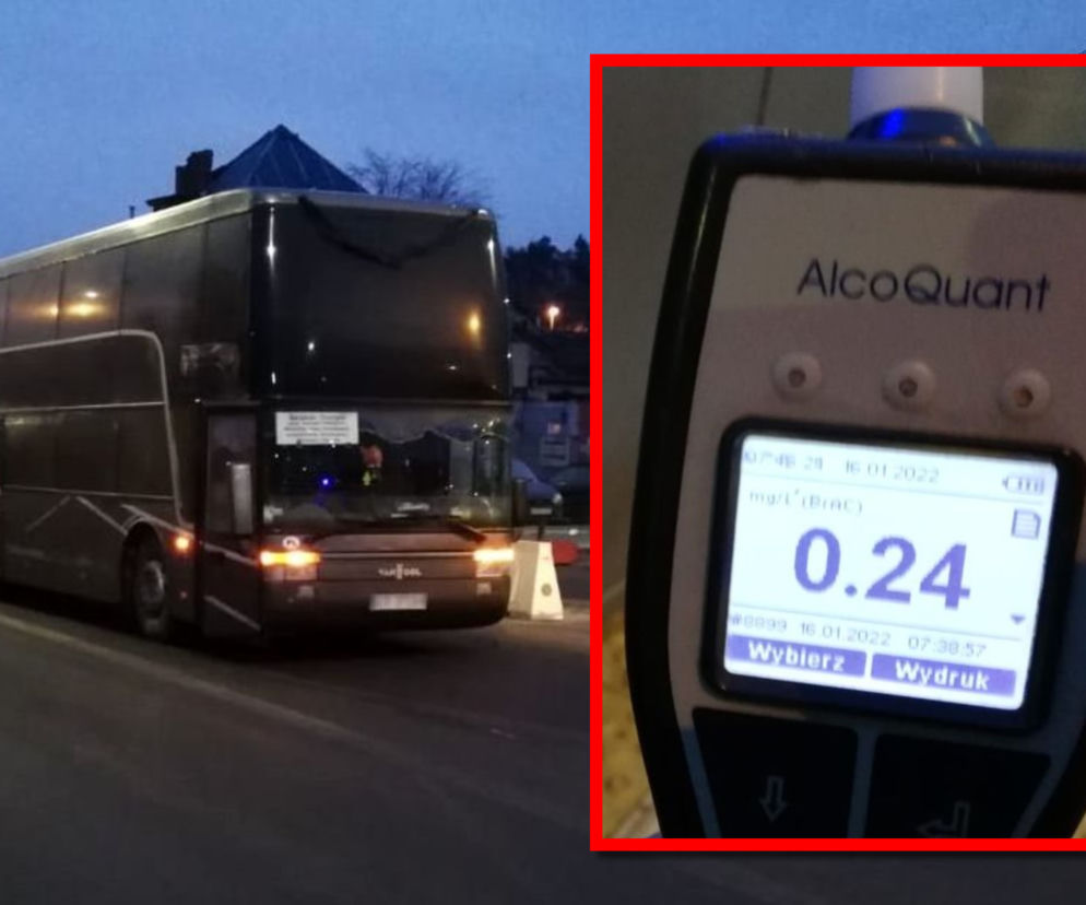Pijany kierowca autobusu. Miał zawieźć ludzi ze Szczecina na Ukrainę