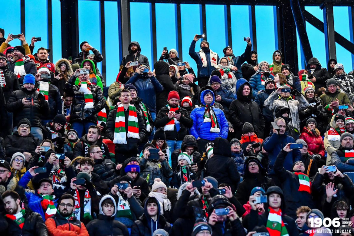 Kibice na meczu Zagłębie Sosnowiec - GKS Katowice