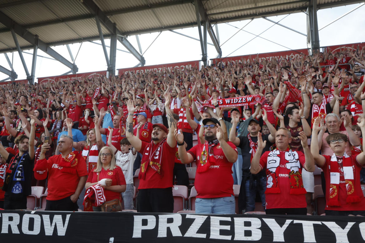 Kibice na meczu Widzew Łódź - Piast Gliwice