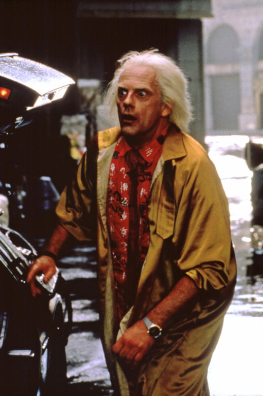 Michael J. Fox i Christopher Lloyd. "Powrót do przyszłości"/"Back to the Future", komedia SF, USA 1985, reż. Robert Zemeckis