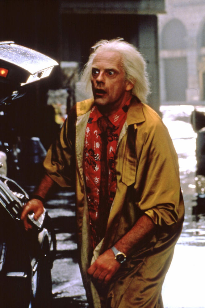 Michael J. Fox i Christopher Lloyd. "Powrót do przyszłości"/"Back to the Future", komedia SF, USA 1985, reż. Robert Zemeckis