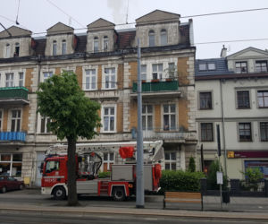 Duże zadymienie na ulicy Legionów w Grudziądzu. Prawdopodobnie przez pożar w kominie