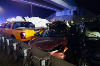 Potężny karambol na S19! Zderzyło się co najmniej 17 pojazdów